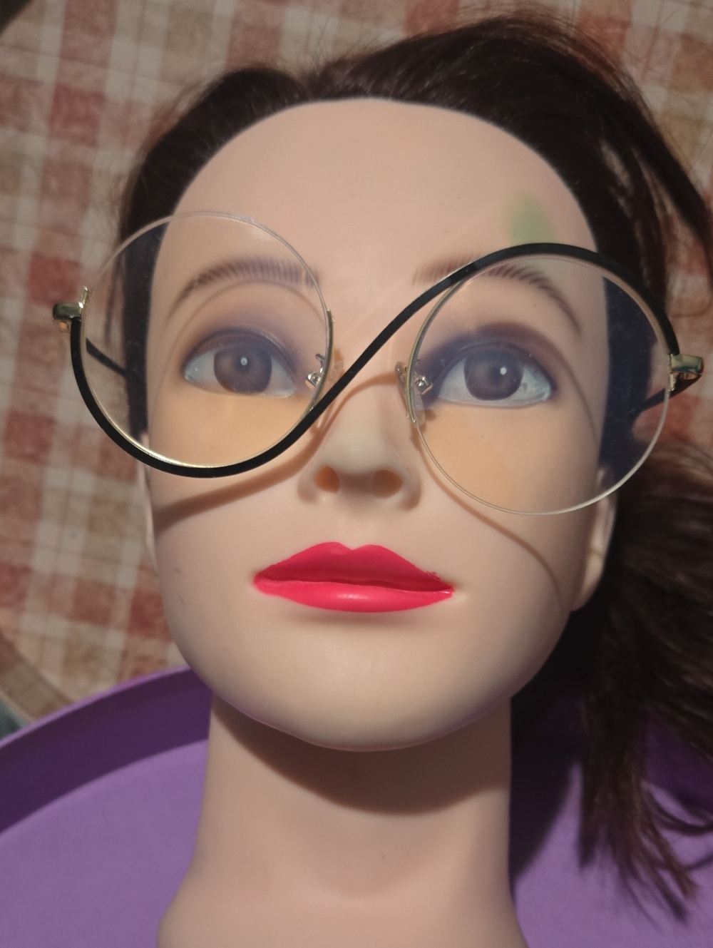 Source Unknown Round Oversized Glasses in Gold and Black